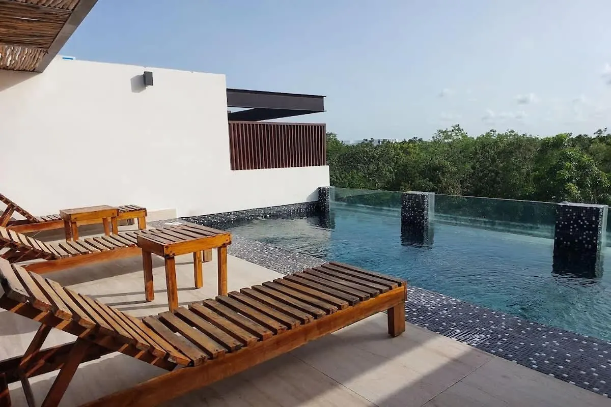 Tulum Hyde Home Office Master King Suite With Common Rooftop Pool Gym Wfi 0*,