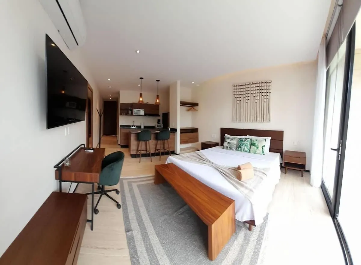 Tulum Hyde Home Office Master King Suite With Common Rooftop Pool Gym Wfi Mexico