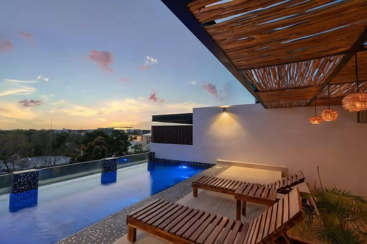 Tulum Hyde Home Office Master King Suite With Common Rooftop Pool Gym Wfi 0*,